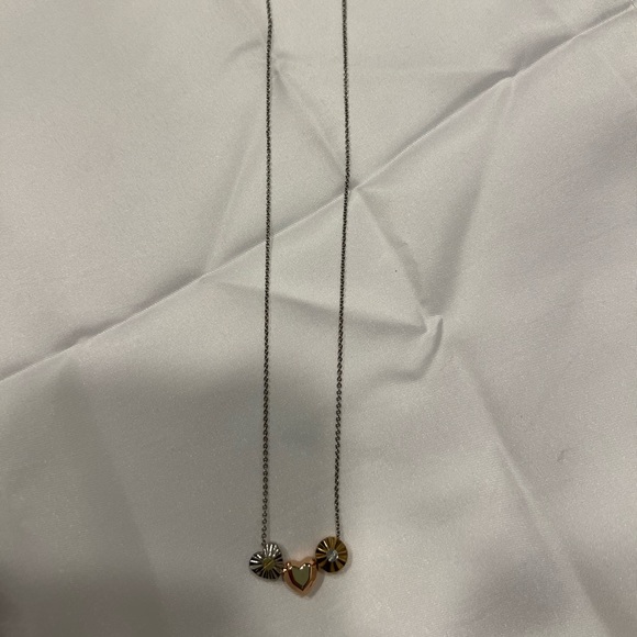 Coach Mixed Metal Heart & Rivet Necklace - Picture 2 of 5